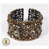 Image 1 : AMBER AURORA BOREALIS CRYSTAL BRACELET. FLORAL
