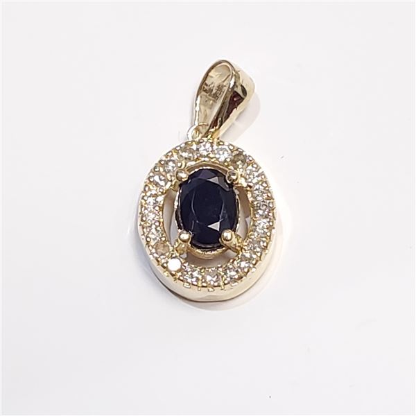 10K YELLOW GOLD NATURAL BLUE SAPPHIRE(0.55CT)