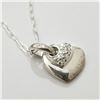 Image 2 : SILVER CZ HEART SHAPE NECKLACE