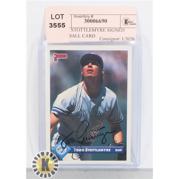 TODD STOTTLEMYRE SIGNED BASEBALL CARD