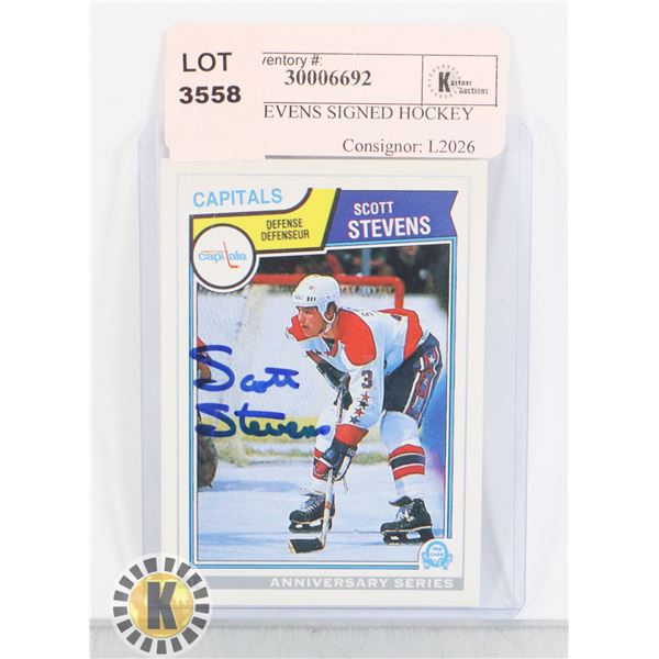 SCOTT STEVENS SIGNED HOCKEY CARD