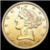 Image 1 : 1901 $5 Gold Half Eagle UNCIRCULATED