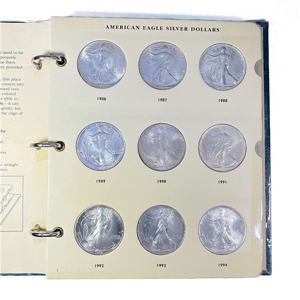 1986-2015 American 1oz Silver Eagle Book (35 Coins