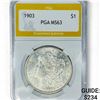 Image 1 : 1903 Morgan Silver Dollar PGA MS63