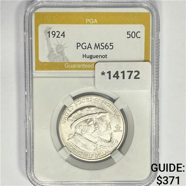 1924 Huguenot Half Dollar PGA MS65