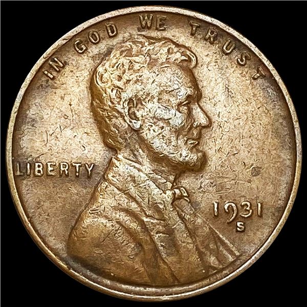 1931-S Wheat Cent NEARLY UNCIRCULATED