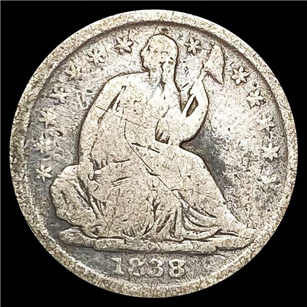 1838 Seated Liberty Half Dime NICELY CIRCULATED