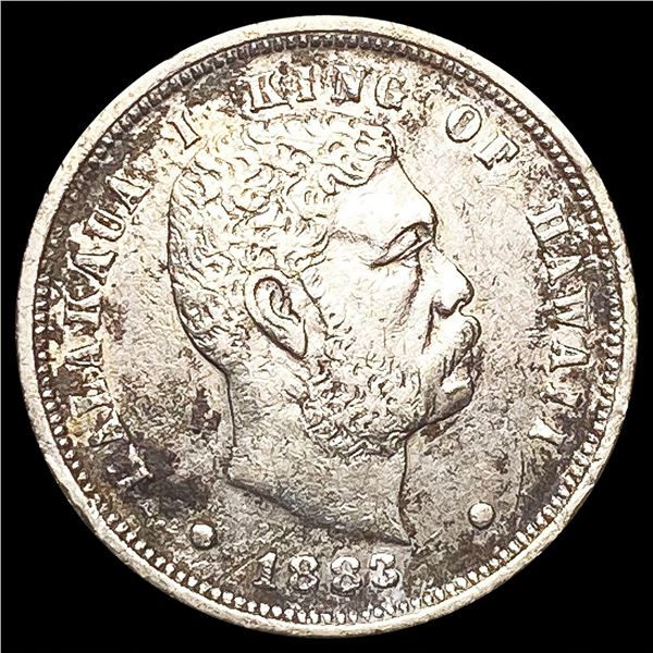 1883 Kingdom of Hawaii Dime NEARLY UNCIRCULATED