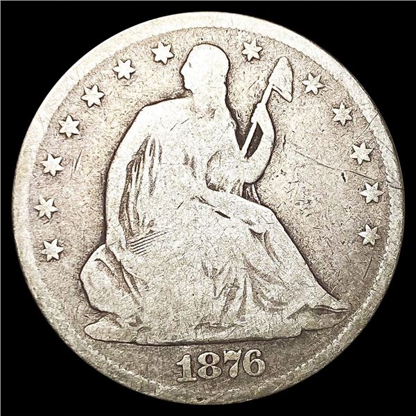 1876-CC Seated Liberty Half Dollar NICELY CIRCULAT