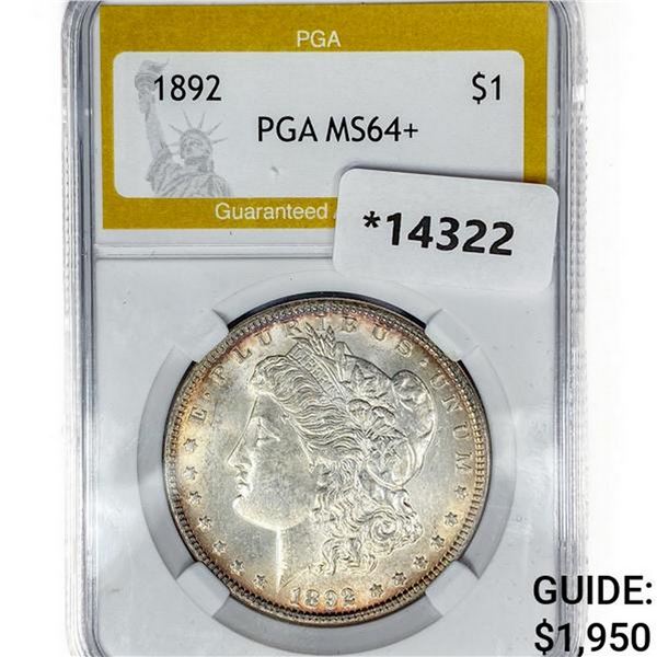 1892 Morgan Silver Dollar PGA MS64+