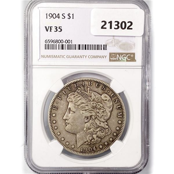 1904-S Morgan Silver Dollar NGC VF35