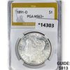 Image 1 : 1891-O Morgan Silver Dollar PGA MS63+