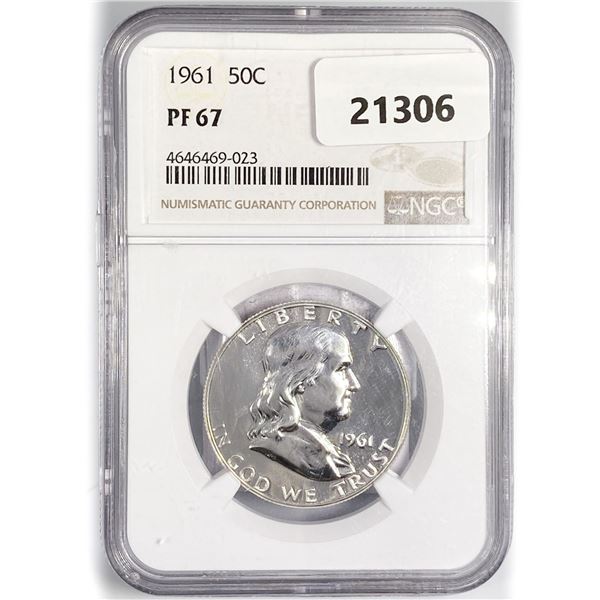 1961 Franklin Half Dollar NGC PF67