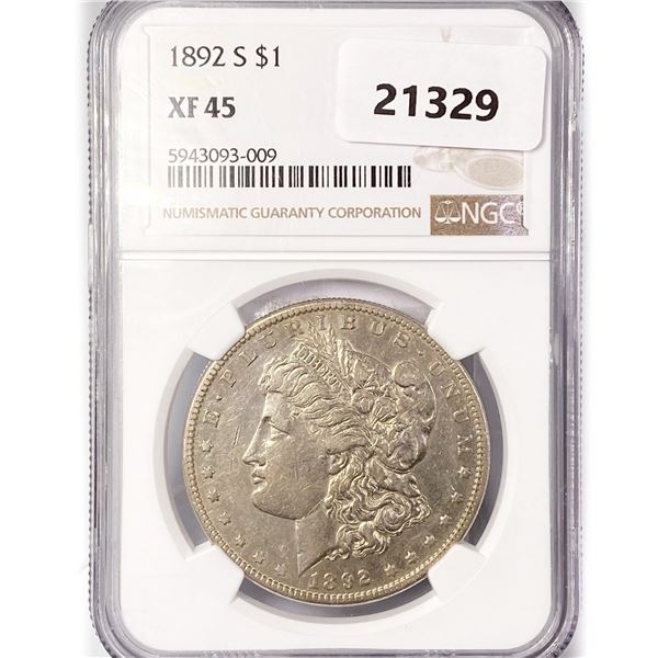 1892-S Morgan Silver Dollar NGC XF45