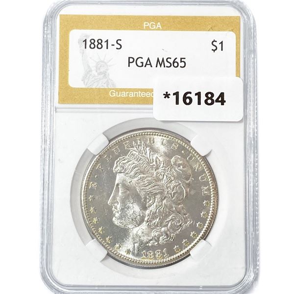 1881-S Morgan Silver Dollar PGA MS65