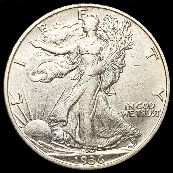 1936-S Walking Liberty Half Dollar CLOSELY UNCIRCU