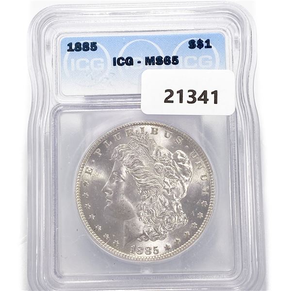 1885 Morgan Silver Dollar ICG MS65