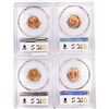 Image 2 : 1937-D Set (4) Wheat Cent PCGS MS66 RD