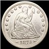 Image 1 : 1873 Arrows Seated Liberty Quarter CLOSELY UNCIRCU