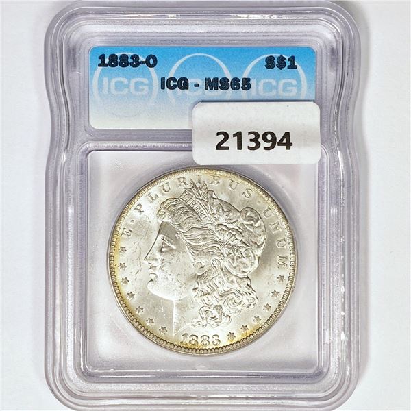 1883-O Morgan Silver Dollar ICG MS65