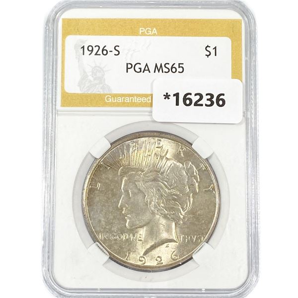 1926-S Silver Peace Dollar PGA MS65