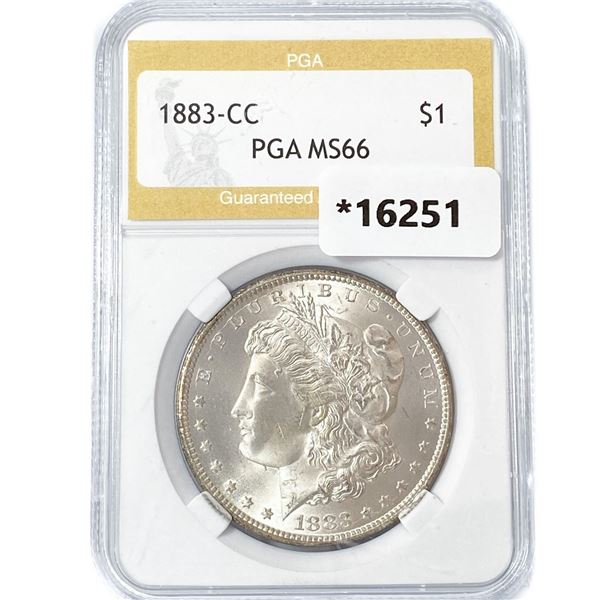 1883-CC Morgan Silver Dollar PGA MS66