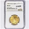 Image 1 : 1998 $25 1/2oz American Gold Eagle NGC MS69