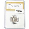 Image 1 : 1925 Mercury Silver Dime PGA MS64 FSB