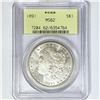 Image 1 : 1891 Morgan Silver Dollar PCGS MS62