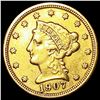Image 1 : 1907 $2.50 Gold Quarter Eagle CLOSELY UNCIRCULATED