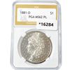Image 1 : 1881-O Morgan Silver Dollar PGA MS62 PL