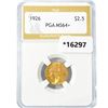 Image 1 : 1926 $2.50 Gold Quarter Eagle PGA MS64+