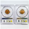 Image 2 : (2) 1930 Wheat Cents PCGS MS65 RD