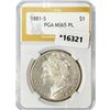 Image 1 : 1881-S Morgan Silver Dollar PGA MS65 PL