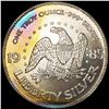 Image 2 : 1985 A-Mark 1oz Silver Round SUPERB GEM BU