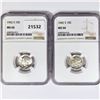 Image 1 : 1942-S Set (2) Mercury Silver Dime NGC MS66