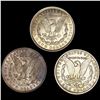 Image 2 : (3) Morgan Silver Dollars (1889, 1890-O, 1921) UN