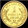 Image 2 : 1849 Rare Gold Dollar CLOSELY UNCIRCULATED