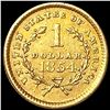Image 2 : 1854 Rare Gold Dollar CLOSELY UNCIRCULATED