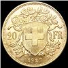 Image 2 : 1917 Swiss .1867oz Gold 20 Francs CHOICE BU