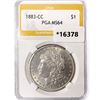 Image 1 : 1883-CC Morgan Silver Dollar PGA MS64