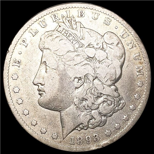 1893-CC Morgan Silver Dollar LIGHTLY CIRCULATED