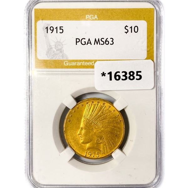 1915 $10 Gold Eagle PGA MS63