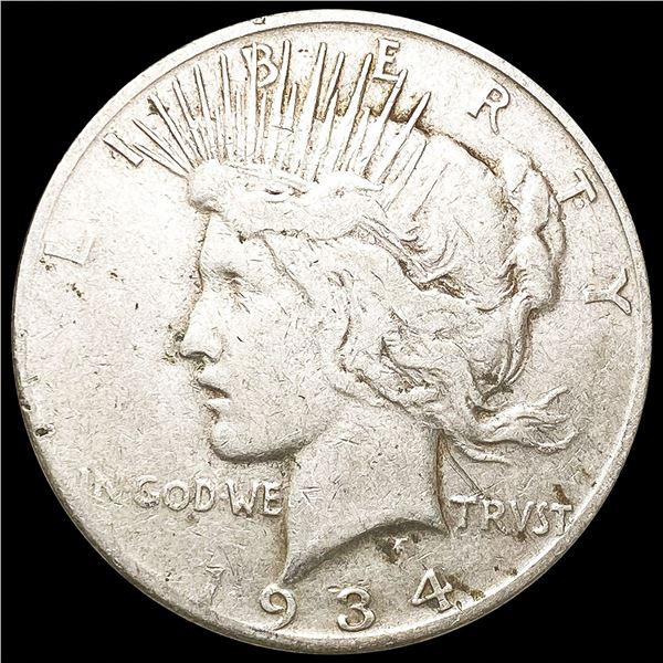 1934-S Silver Peace Dollar LIGHTLY CIRCULATED