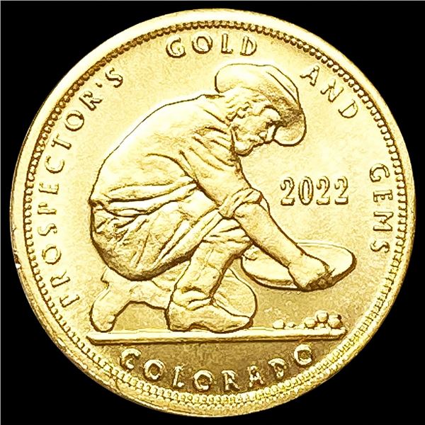 2022 Colorado 24kt .10ozt Gold Round CHOICE BU