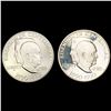 (2) 1990 Centennial Eisenhower Silver Dollars