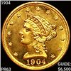 Image 1 : 1904 $2.50 Gold Quarter Eagle CHOICE PROOF