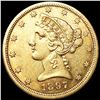 Image 1 : 1897-S $5 Gold Half Eagle CLOSELY UNCIRCULATED