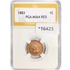 Image 1 : 1883 Indian Head Cent PGA MS64 RED