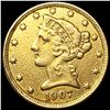 Image 1 : 1907-D $5 Gold Half Eagle NICELY CIRCULATED